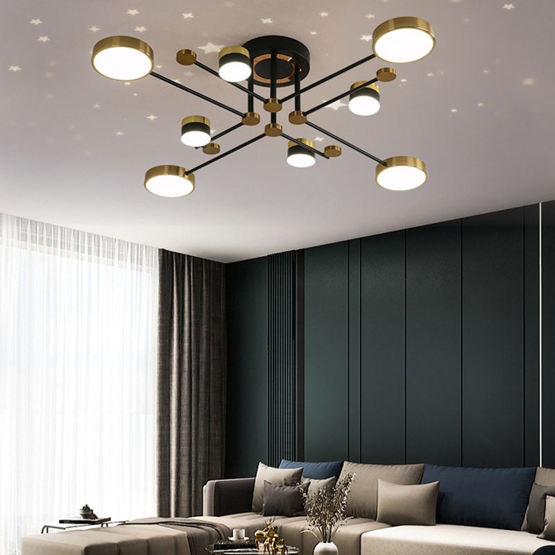 Modern Circular Shape LED Soffitto Lampada Ferro Flush Montaggio per Living Room