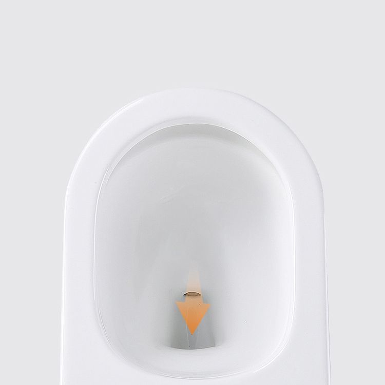 Modern Elongated Toilet Bowl White Flush Toilet with Seat for Bathroom