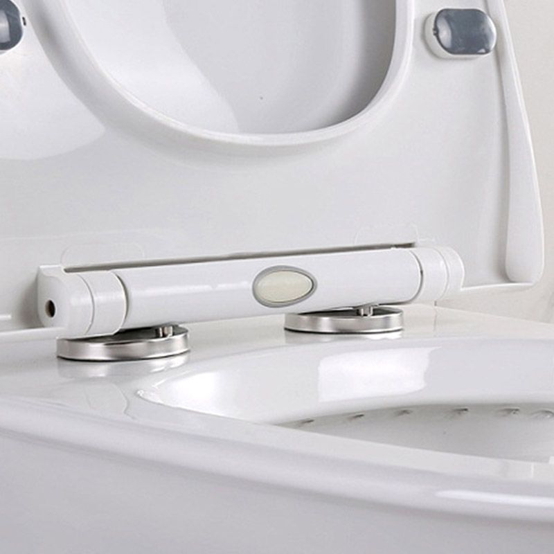 Modern White Flush Toilet Floor Mounted Toilet Bowl with Slow Close Seat for Washroom