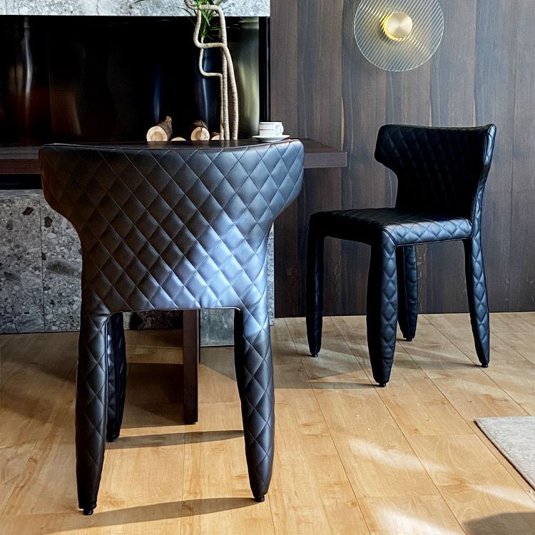 Contemporary Style Wingback Upholstered Dining Side Chair for Dining Room