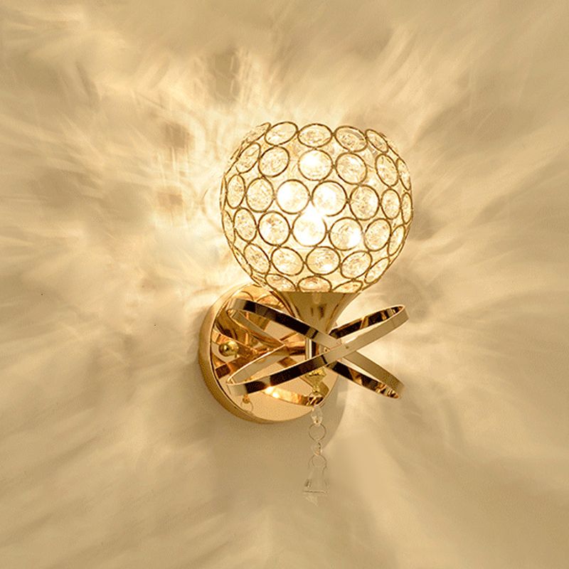 Light montata in oro minimalista in stile muro di fulmine a muro di cristallo