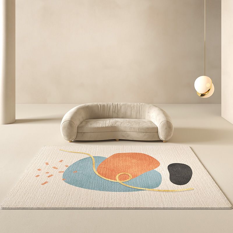 Oranje modern tapijt blending kleur knobbeltje niet-slip achterste tapijt voor woonkamer