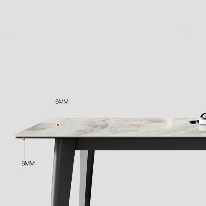 Modern Sintered Stone Rectangle Table Set 1/4/5/7 Pieces Dining Set