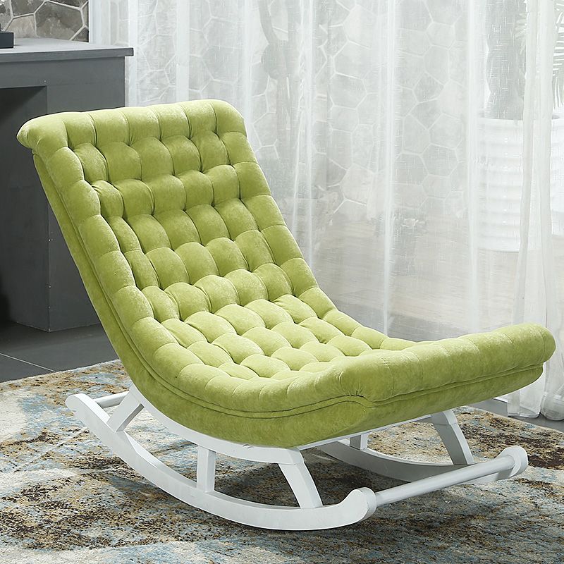 Solid Wood Base Leisure Chaise Rocking Chair Modern Home Lazy Sofa Chair