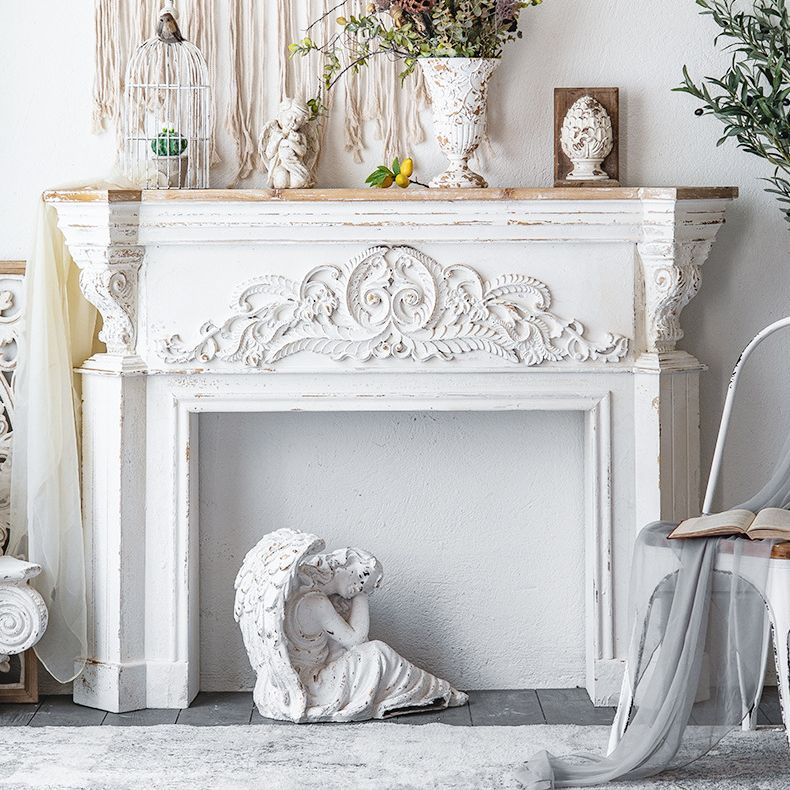 French Country Wood Console Table White Console Sofa Table for Hall