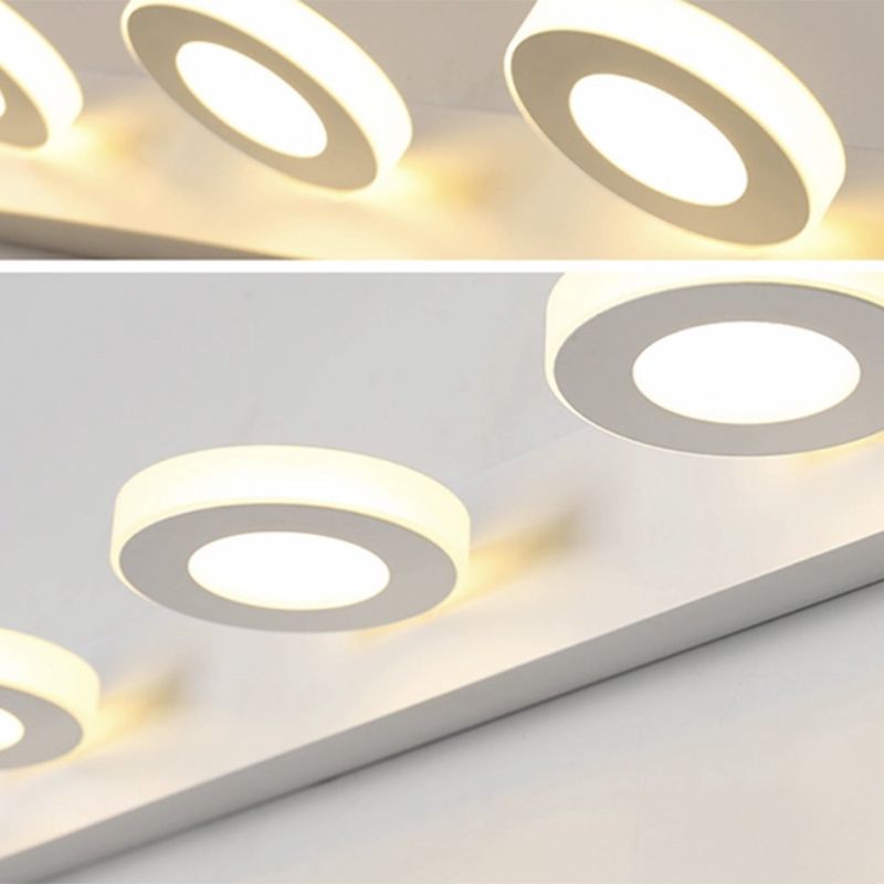 Postmodern Metal tocador Ligero blanco Multi luces LED Mirror Light para baño