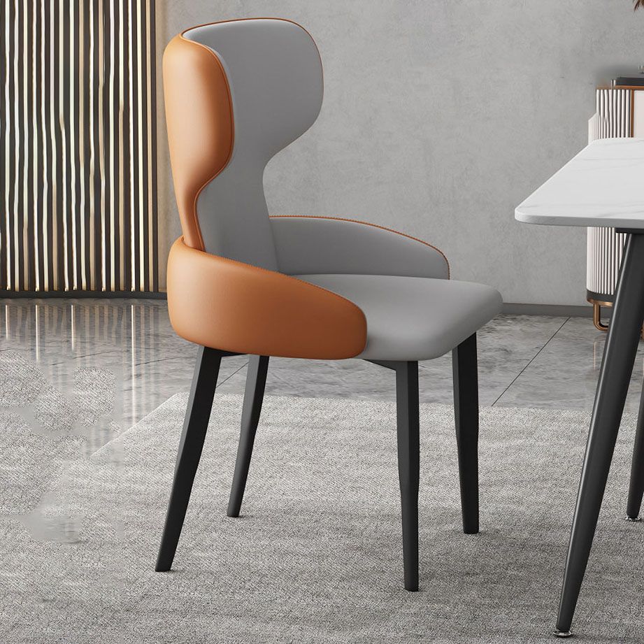 Sedie da pranzo in stile moderno sedie a bracciole con gambe in metallo per cucina