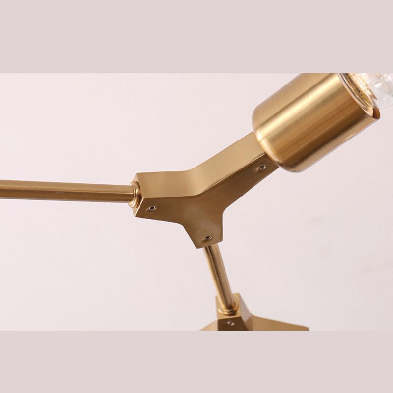 Industrieel multi -light kroonluchter verstelbaar metaalhanglicht voor woonkamer