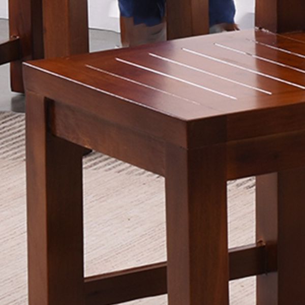 Open Back Dining Side Chair Traditional Solid Wood Dining Chair
