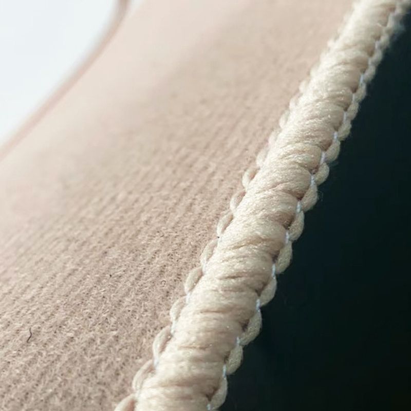 Rectangle Shape Rug Living Room Beige Tone Polyester Washable Area Rug