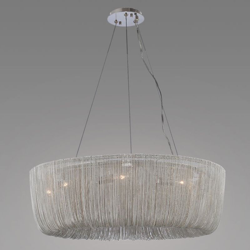 Aluminum Contemporary Hanging Light Fixtures Tassel Drop Lamp for Living Room