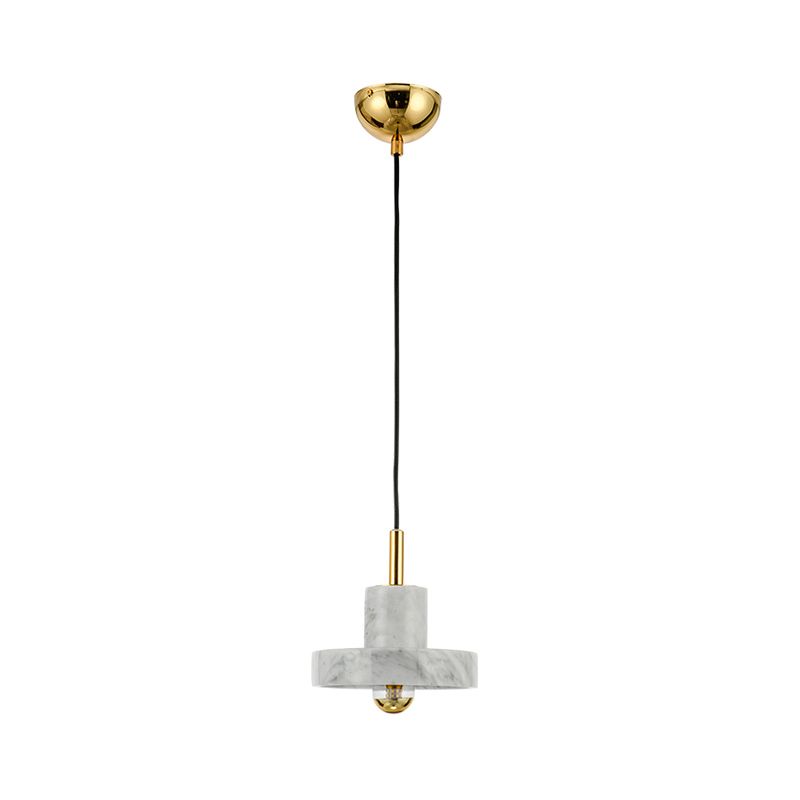 Marmeren dekselvormig plafondlicht minimalistische hangende lamp met één bulb voor eetkamer