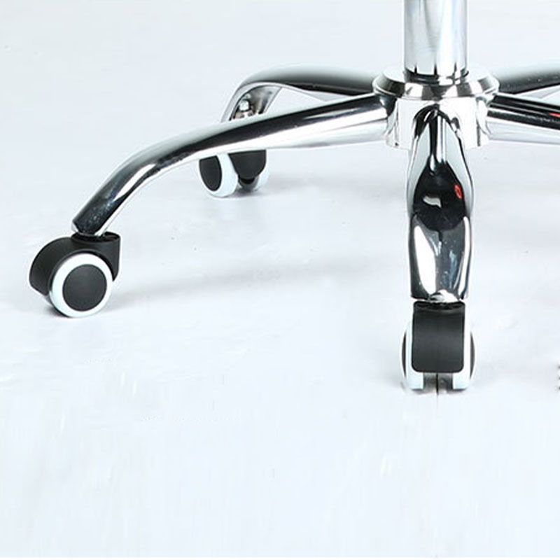 Contemporary Mesh Computer Chair Mid-Back Desk Chair with Wheels in Gray