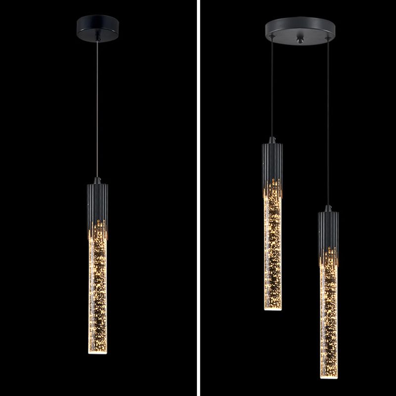 Röhrchen -Anhänger Beleuchtungsrichtung zeitgenössischer Kristall -LED -Schlafzimmer Hanges Anhänger Licht