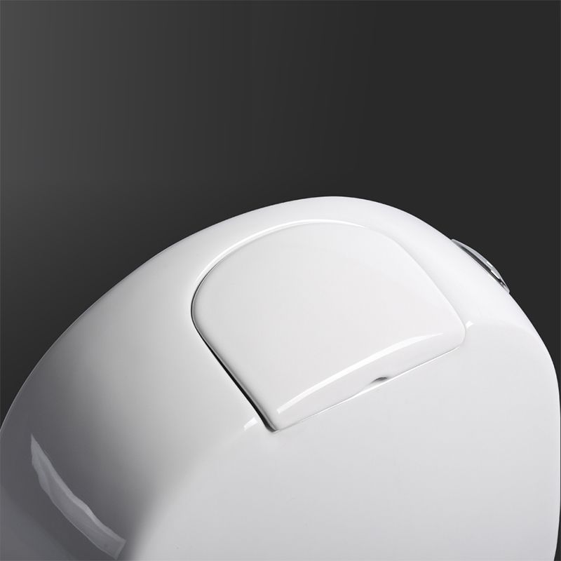 Contemporary Ceramic Toilet Bowl White Floor Mounted Urine Toilet with Seat for Washroom