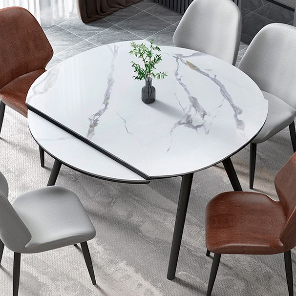 Moderne stijl gesinterde stenen eettafel ronde tafel met 4 poten voor thuis