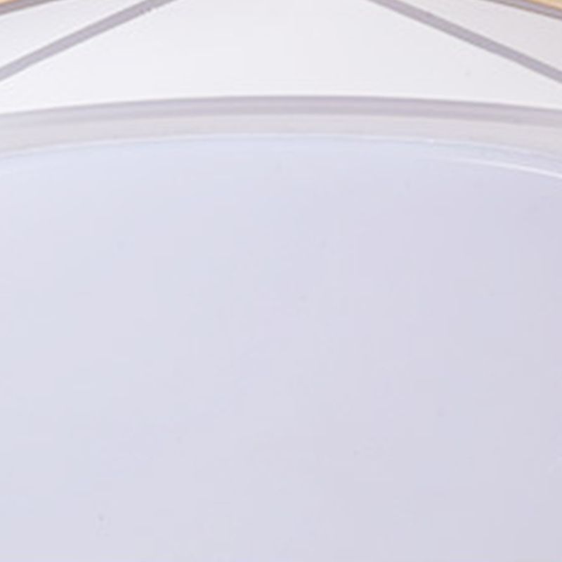 Geometric Flush Light Fixtures Modern Style Wood 1 Light Flush Mount Lighting