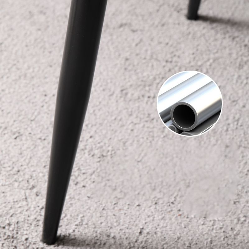 Faux Leather Kitchen Chair Metal Base Dining Chair for Living Room