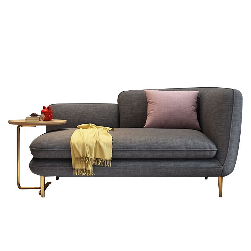 Linen/faux Leather Modern Sofa 31"W Square Arm Tight Back Sofa for Living Room