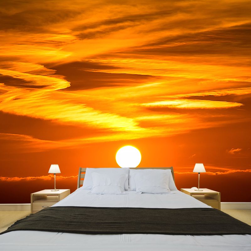 Contemporary Style Sky Mural Environment Friendly Wall Covering for Sleeping Room