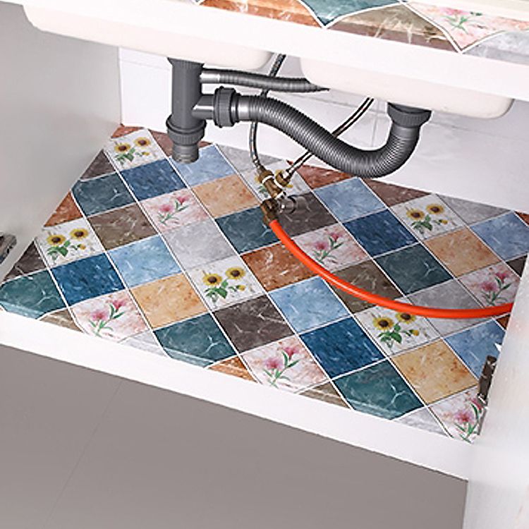 Modern Peel and Stick Backsplash Tile PVC Wallpaper for Floor and Wall