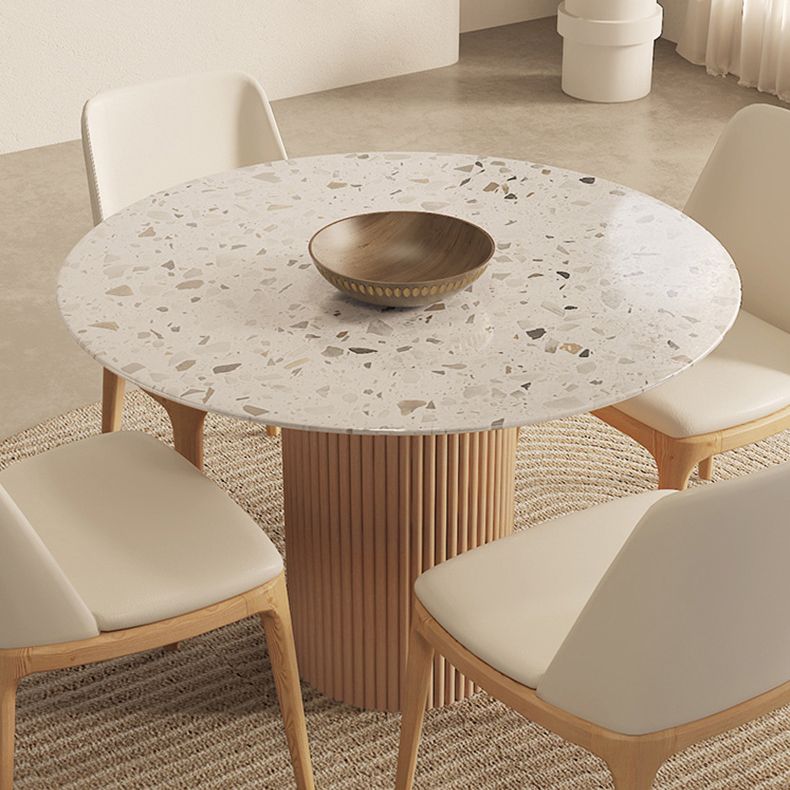 Contemporary Sintered Stone Dining Table Set Round 1/4/5/7 Pieces Dining Set for Home Use