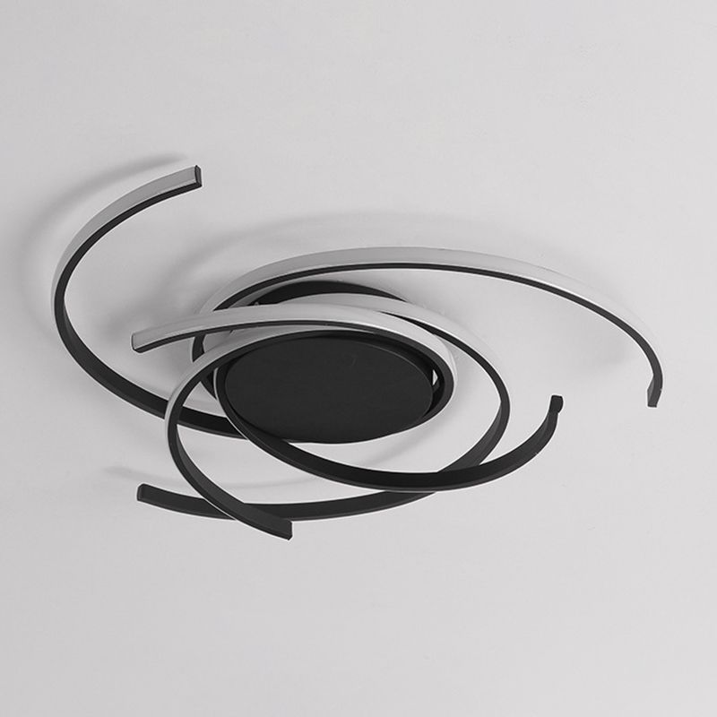 Moderne stijl spiraalvormige inbouw plafondlamp Metaal LED slaapkamer plafondlamp