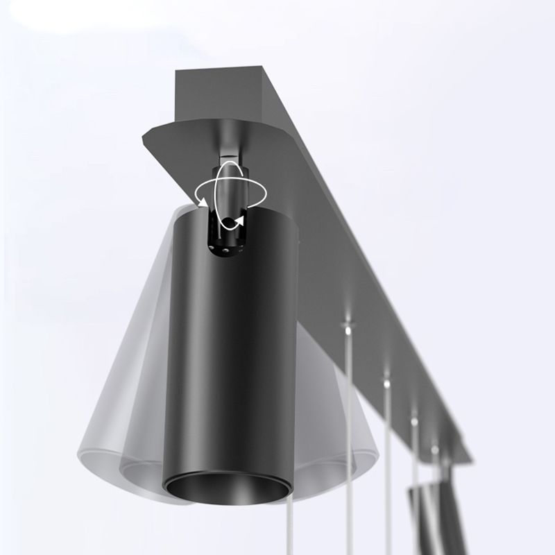 New Modern Metal Island Lighting Fixture LED Linear Chandelier Lights for Dining Room