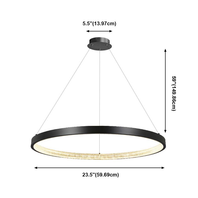 Minimalisme Noordse stijl LED Hangende kroonluchter licht cirkelvormig plafond kroonluchter
