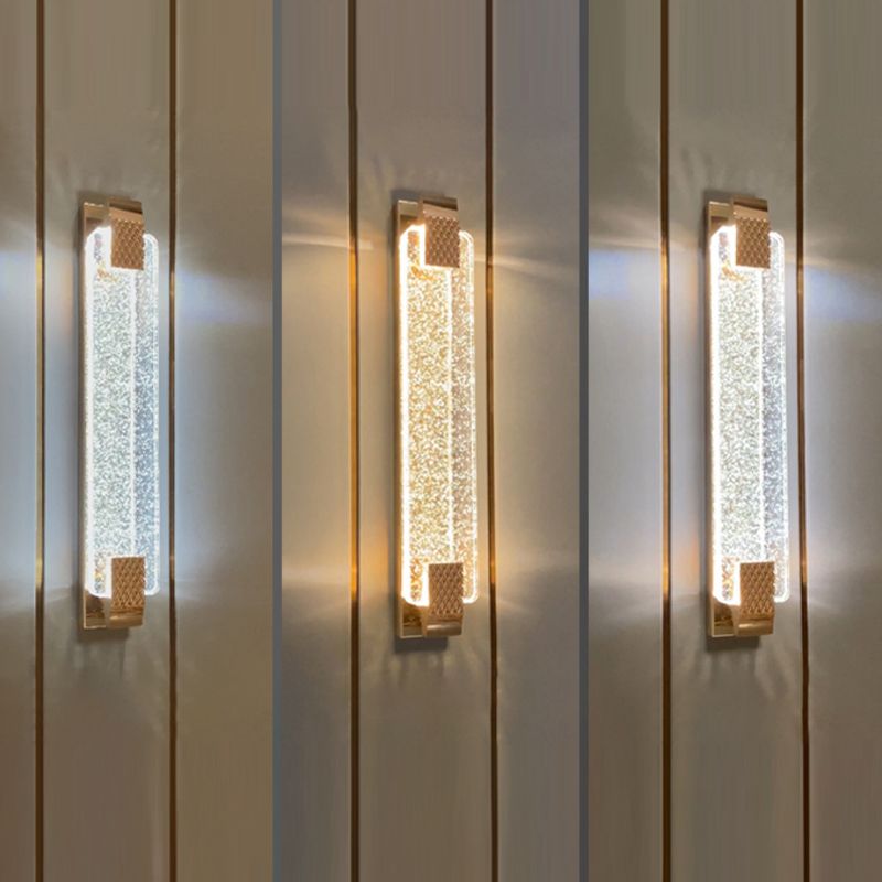 Modern LED Wall Lamp Simple Wall Mount Lamp with Crystal Shade for Bedroom
