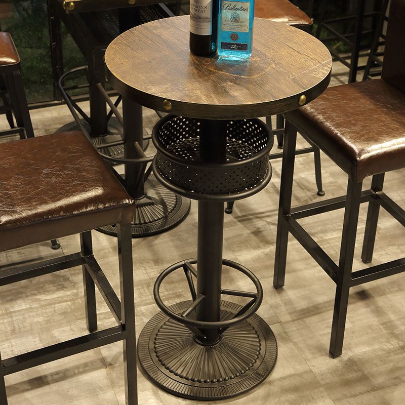 Industrial Style Bar Table Wood Bar Dining Table for Coffee Room