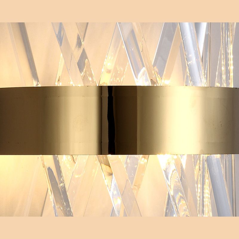 Luces de colchado de cristal transparente de color transparente Luz de pared de simplicidad posmoderna en oro