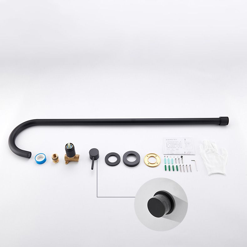 Floor Mounted Freestanding Tub Filler 1-Handle High Arc Tub Faucet