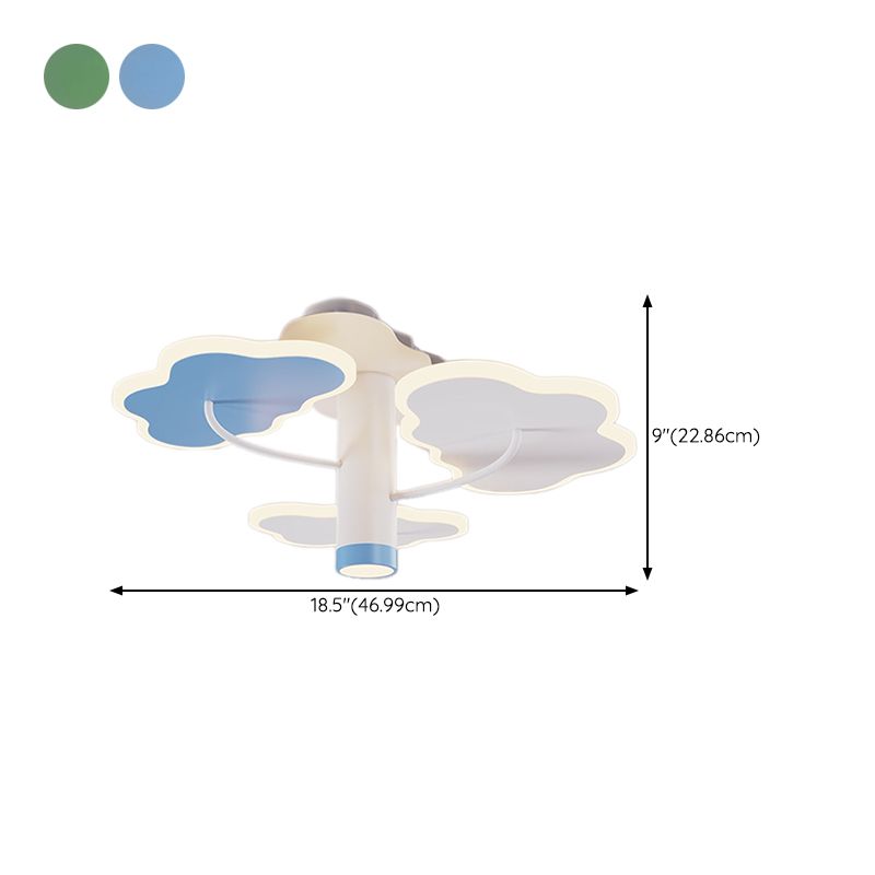 Modern Children Ceiling Light LED Ceiling Mount Light with Acrylic Shade for Kid's Room