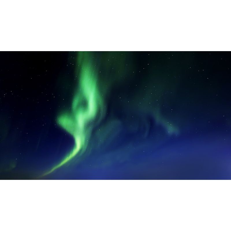 Aqua Modern Wall Paper Mural Big Aurora at Starry Night Wall Covering for Bedroom