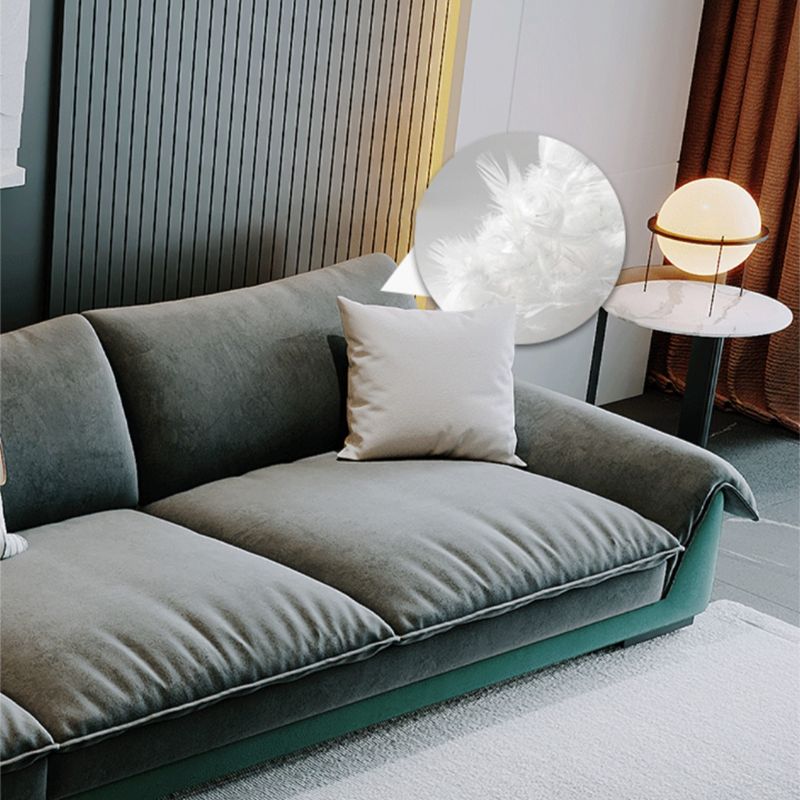 Contemporary Stationary Fabric Living Room Flared Arm Pillows Seating