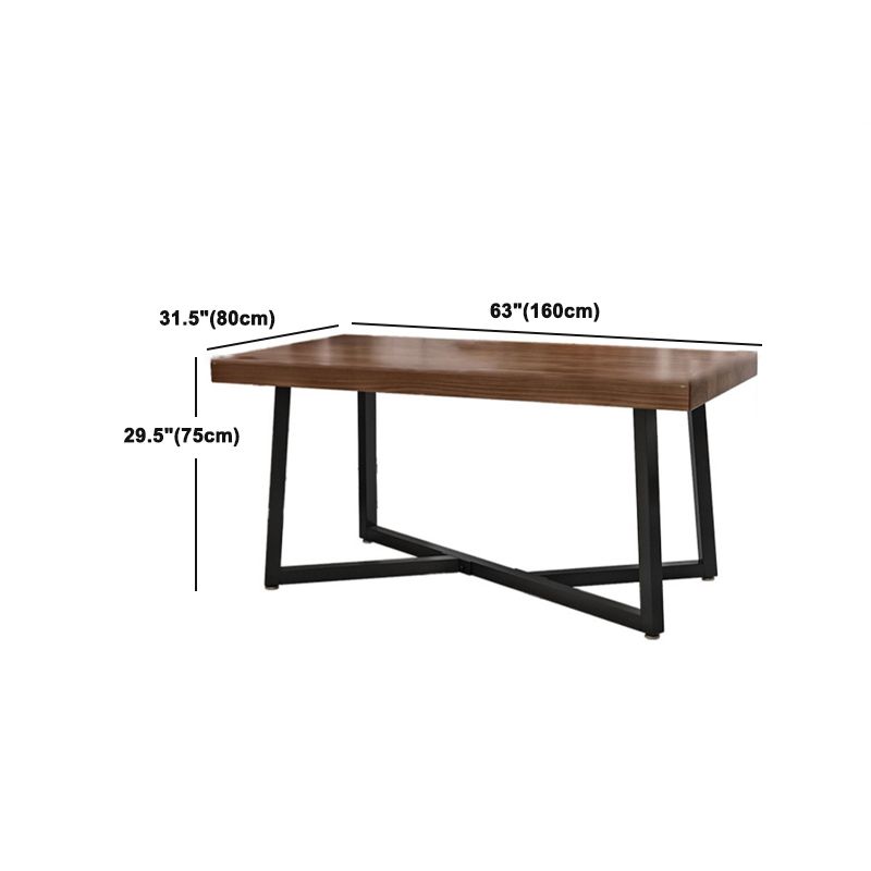 Industrial Rectangle Dinette Set 1/2/4/5 Pieces Natural Wood Table Set