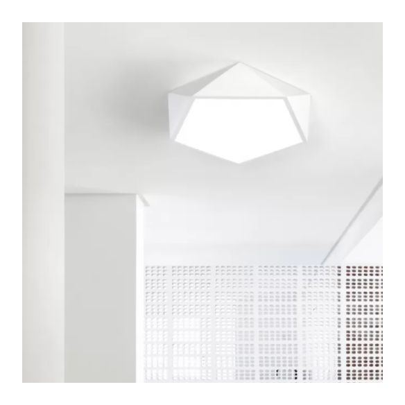 Plafonnier encastré pentagone nordique en métal LED pour chambre à coucher