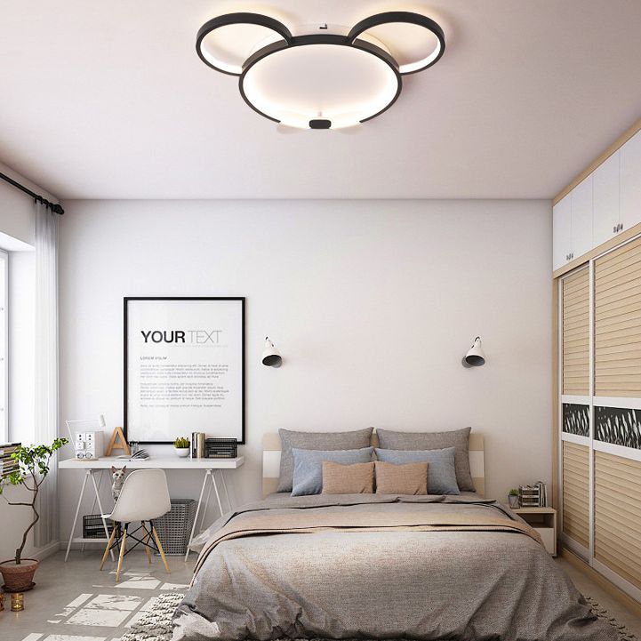 Mouse Flush Mount Ceiling Light Kids Acrylic Ceiling Flush Mount for Children Bedroom