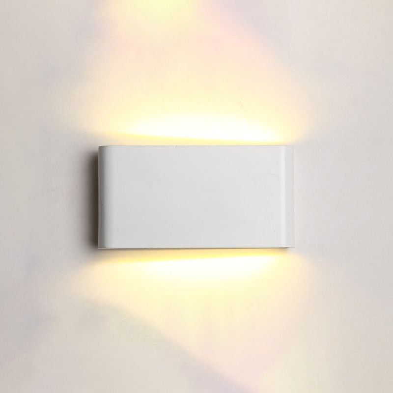 Square Shape Metal Wall Sconce Modern Style 2-Light Wall Mounted Lighting