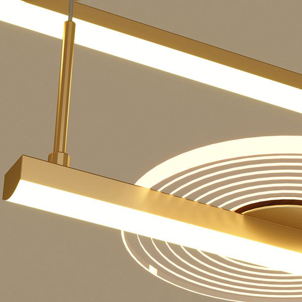 Modern Lighting Chandelier Linear Island Lighting Metal 5 Light Island Pendant Lights