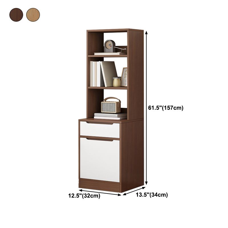 Vertical Shelf Bookcase Engineered Wood Book Shelf for Study Room