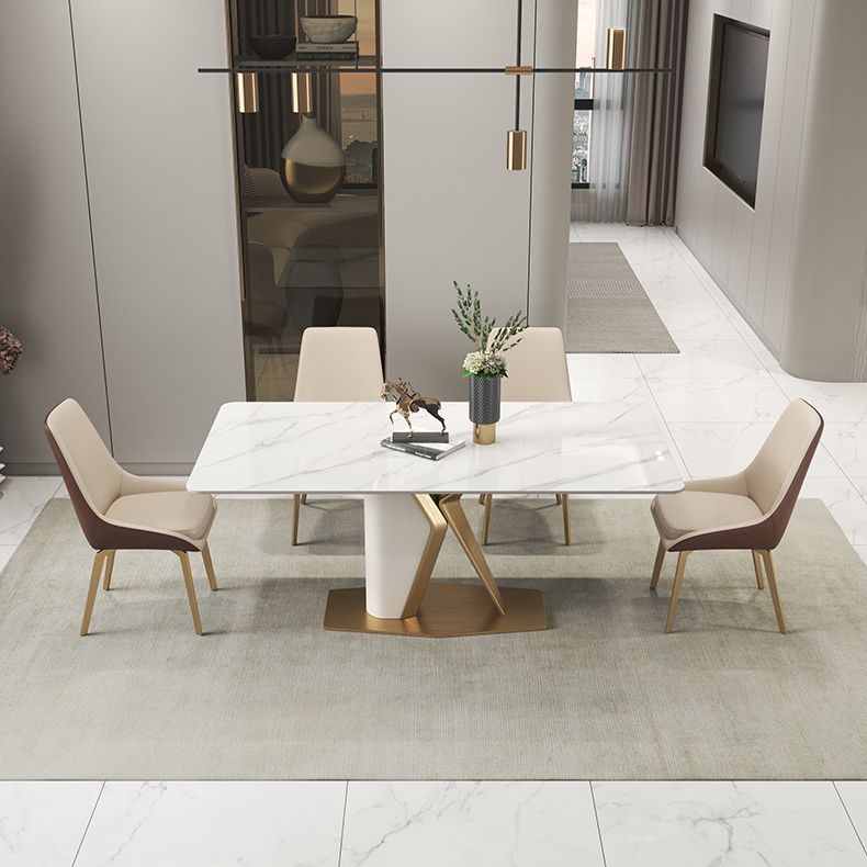 Scandinavian 1/2/3/4/5 Dining Table Set with Chair Sintered Stone Dining Table Set