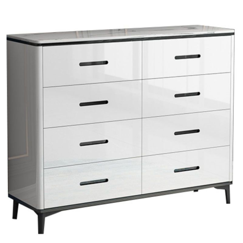 Contemporary Marble Lingerie Chest Vertical Storage Chest for Bedroom