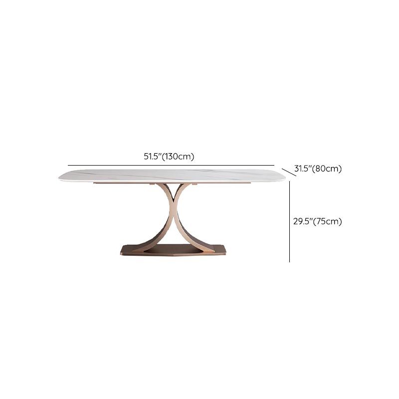 Glam Rectangle Table Set 1/3/4/5/6 Pieces Dining Set for Home Use