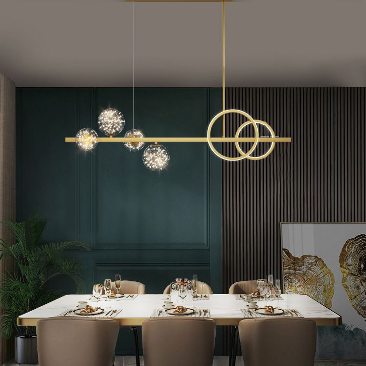 Sphère contemporaine PENDANTS ISLAND VERRE 6 luminaires légers légers