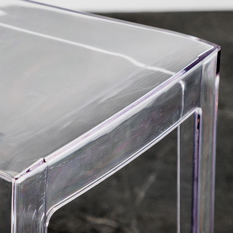 Industrial Backrest Armless Counter Stool Plastic Bar Stool with 4 Legs