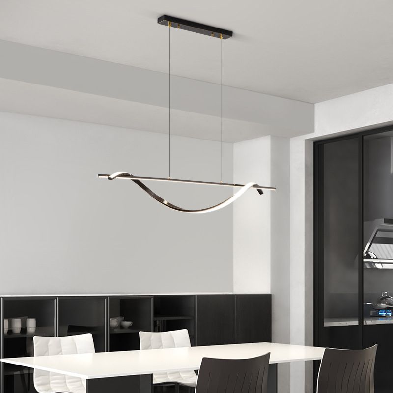 2-Light Geometric Island Lighting Modern Metal Island Pendant Lights