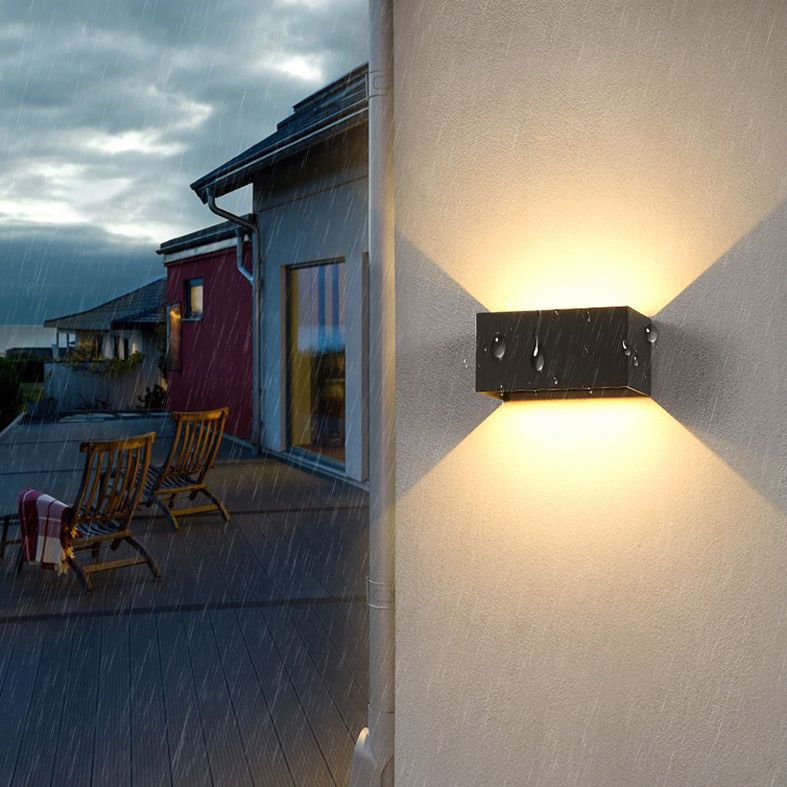 Lampada a parete a LED rettangolare in moderna semplicità in alluminio impermeabile per gli spazi esterni