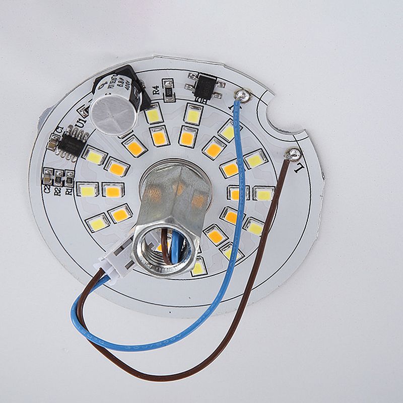 Flared Metal Chandelier Lamp Minimalist 5 Lights White Pendant Light Fixture for Dining Room